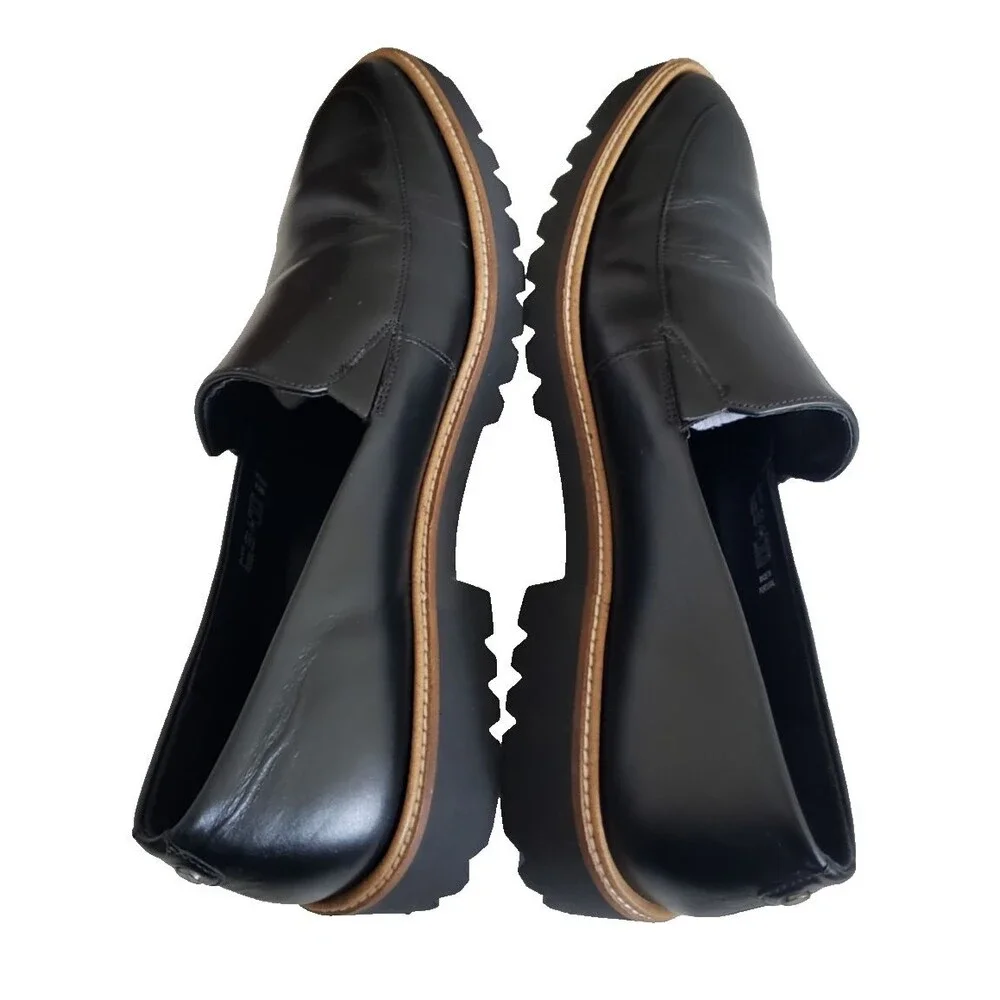 ECCO Incise Tailored Loafer Slip On Shoes Almond Toe Pointed Leather Size 10.5